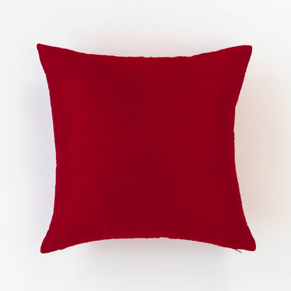 Dupioni Silk Throw Pillow Cover | Red