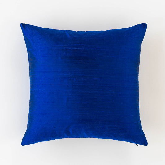 Dupioni Silk Throw Pillow Cover | Royal Blue