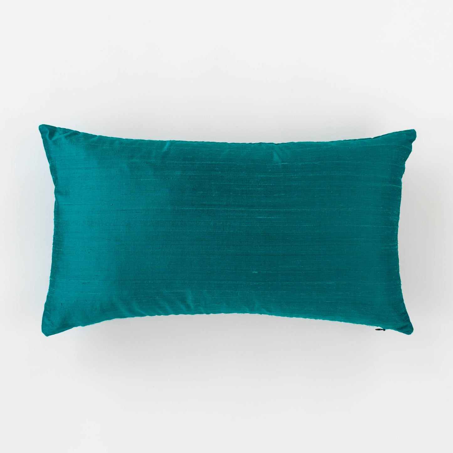 Dupioni Silk Throw Pillow Cover | Teal