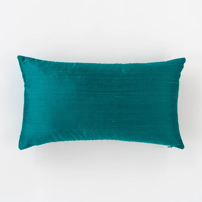 Dupioni Silk Throw Pillow Cover | Teal