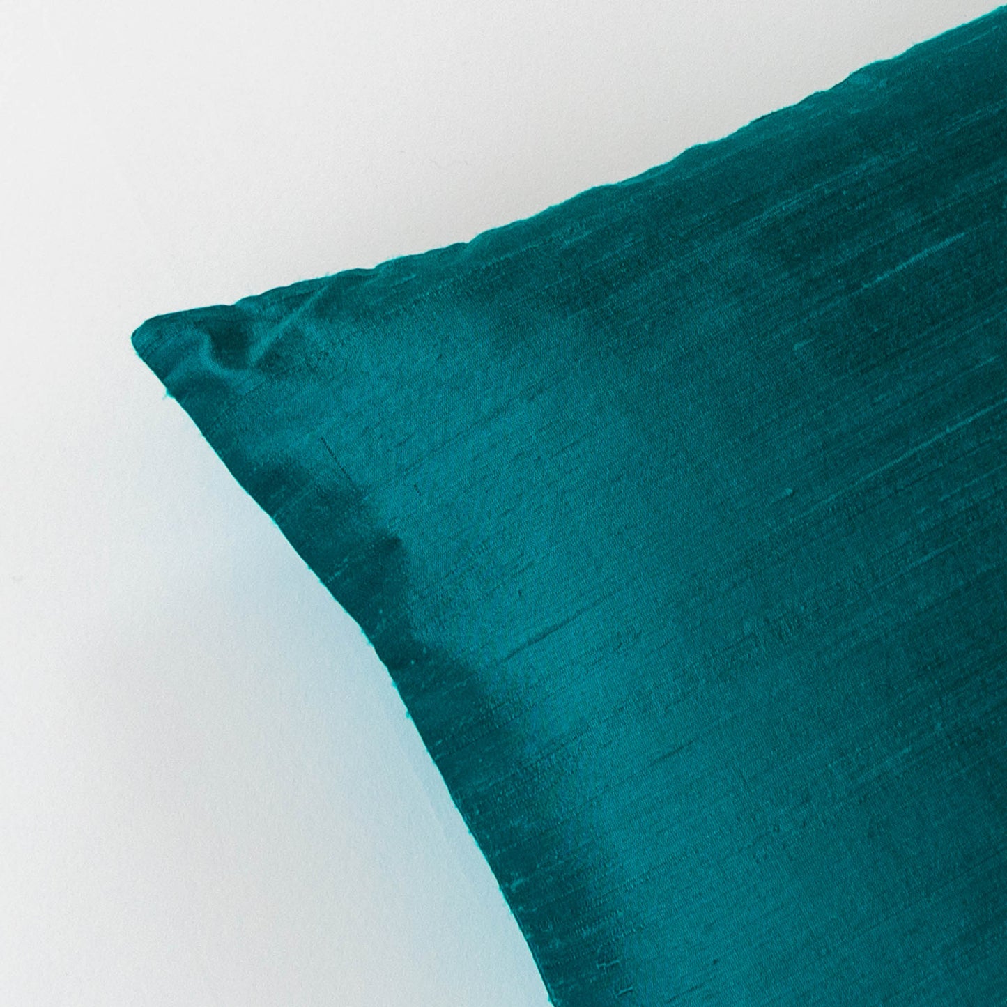 Dupioni Silk Throw Pillow Cover | Teal