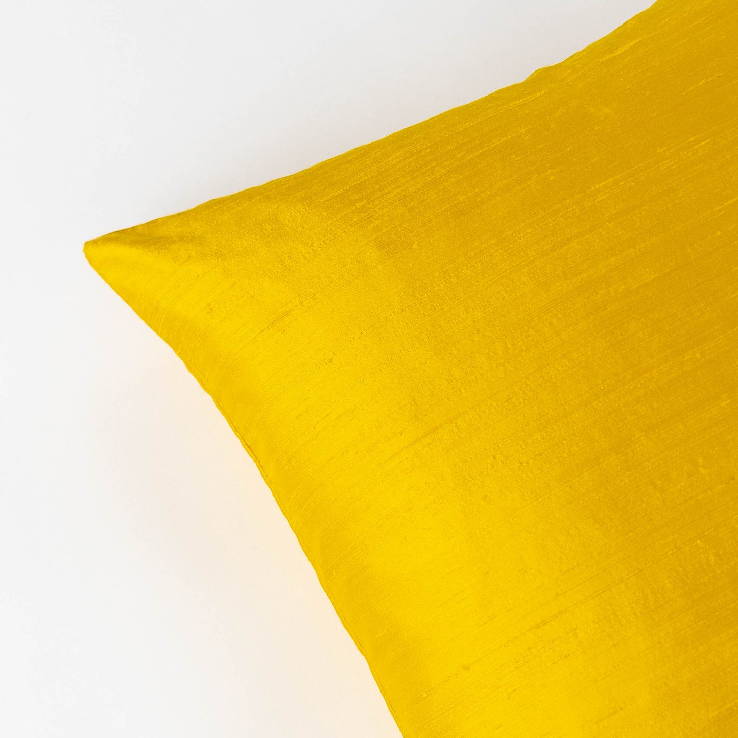 Dupioni Silk Throw Pillow Cover | Yellow