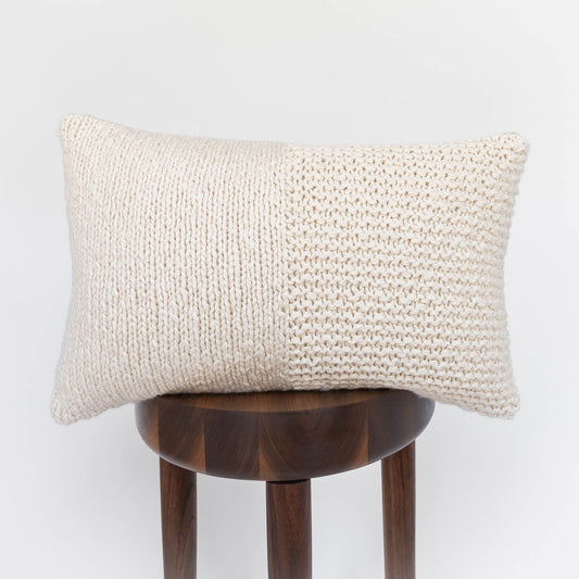 Organic Cotton Knitted Throw Pillow Cover | 11" x 17"