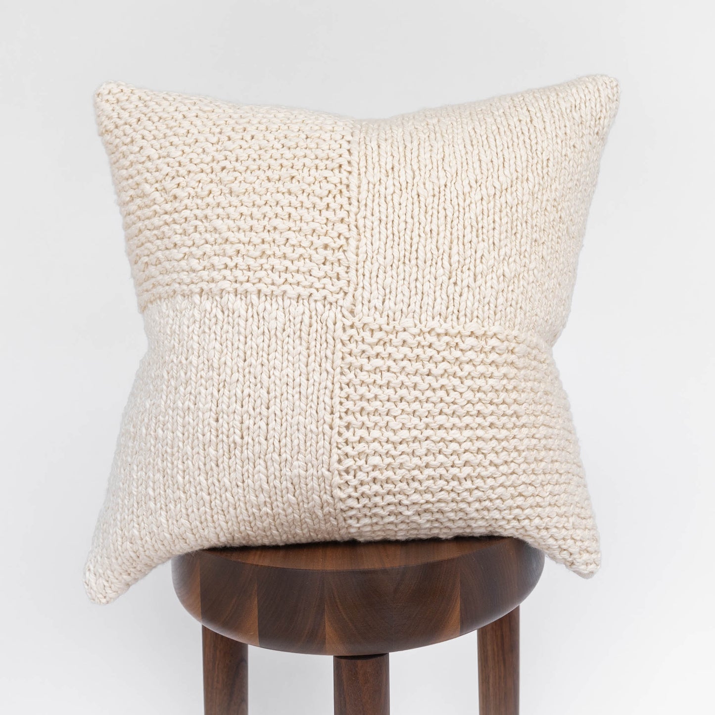 Organic Cotton Knitted Throw Pillow Cover | 16" x 16"