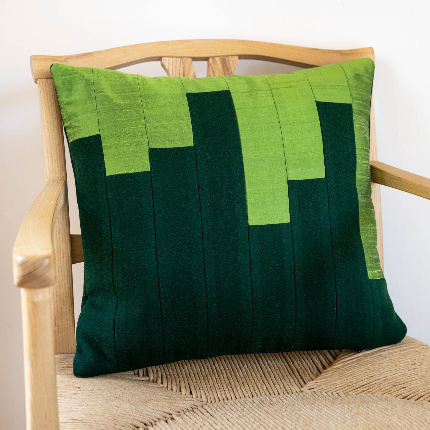 Wool + Silk Throw Pillow Cover | Bars