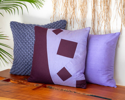 Dupioni Silk Throw Pillow Cover | Lavender