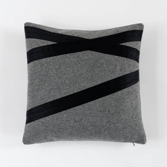 Wool + Silk Throw Pillow Cover | Lines