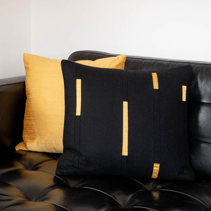 Dupioni Silk Throw Pillow Cover | Gold