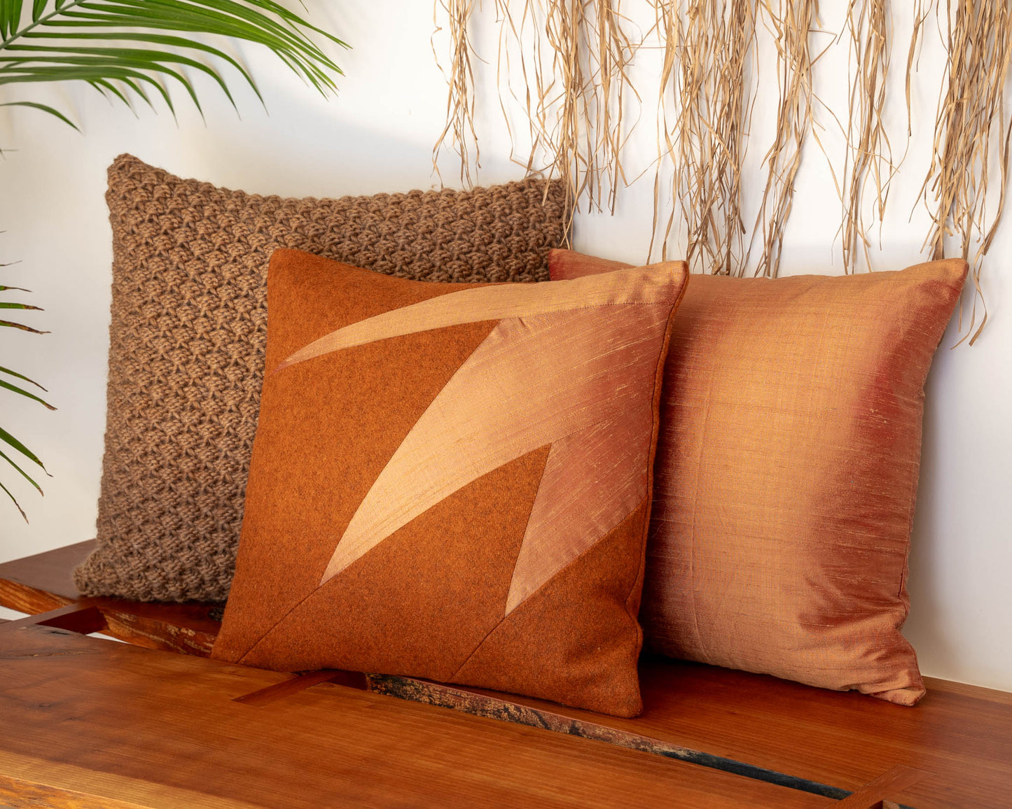 Wool + Silk Throw Pillow Cover | Rays