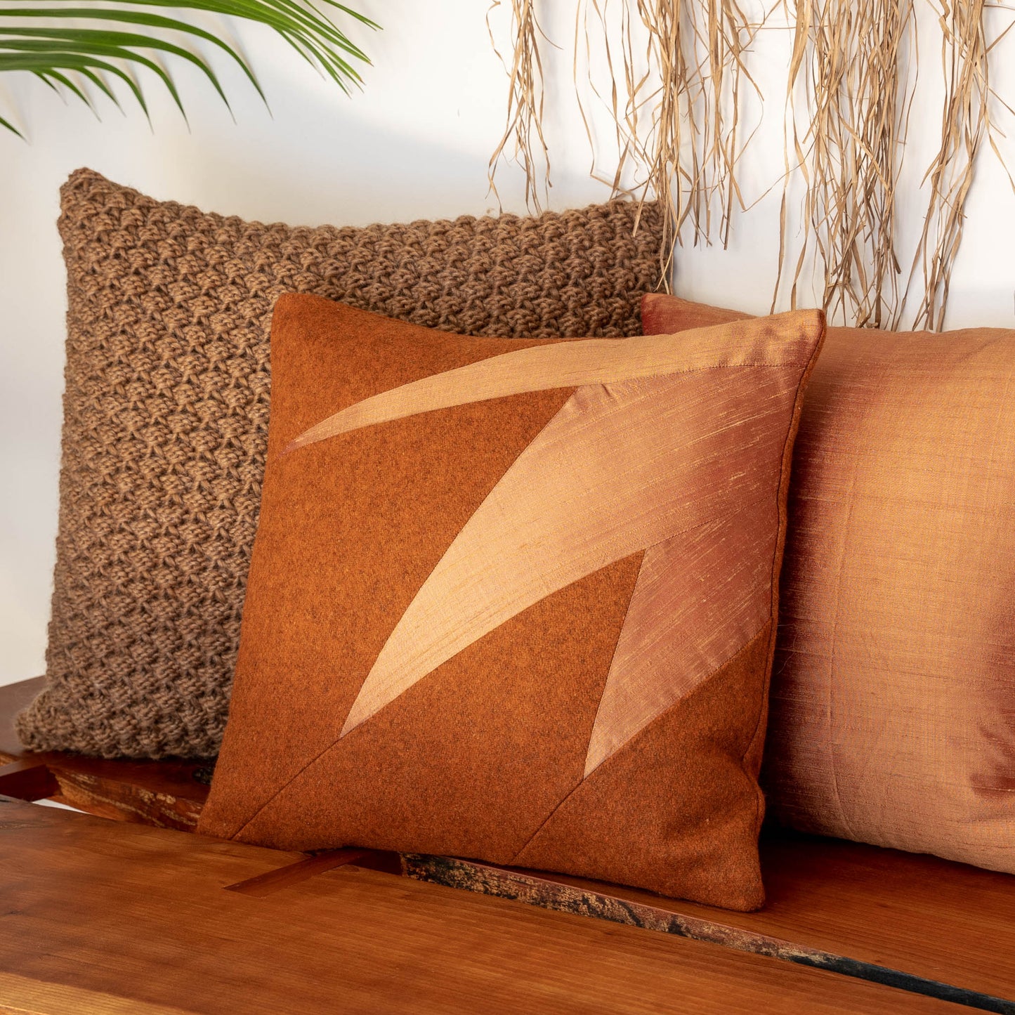 Wool + Silk Throw Pillow Cover | Rays