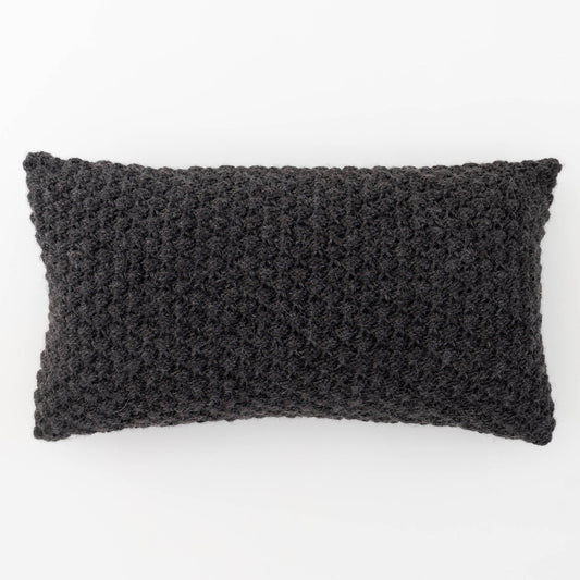 Knitted Wool Throw Pillow Cover | Charcoal Heather