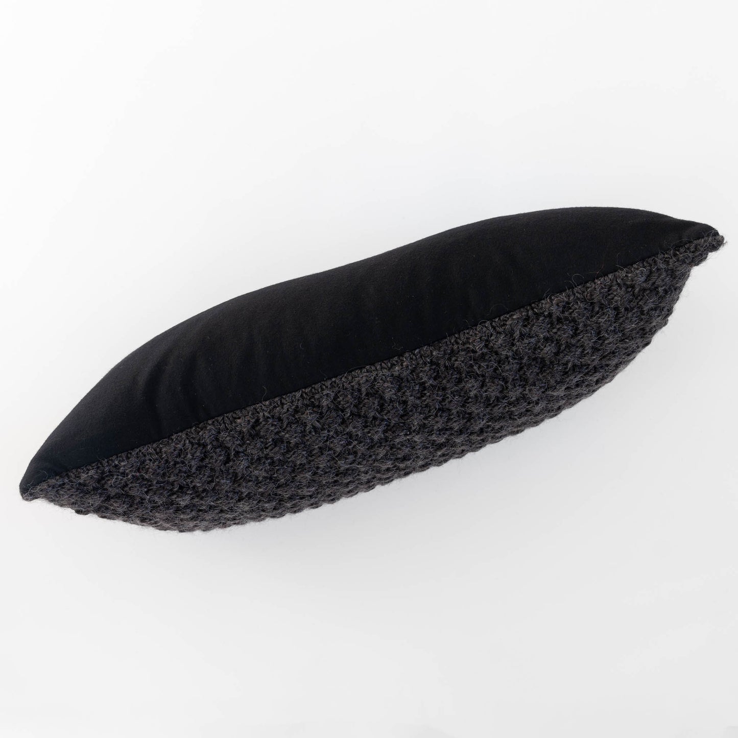 Knitted Wool Throw Pillow Cover | Charcoal Heather