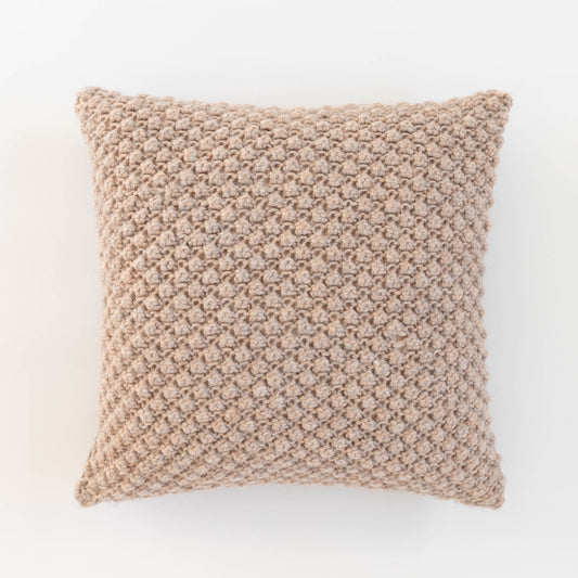 Knitted Wool Throw Pillow Cover | Desert