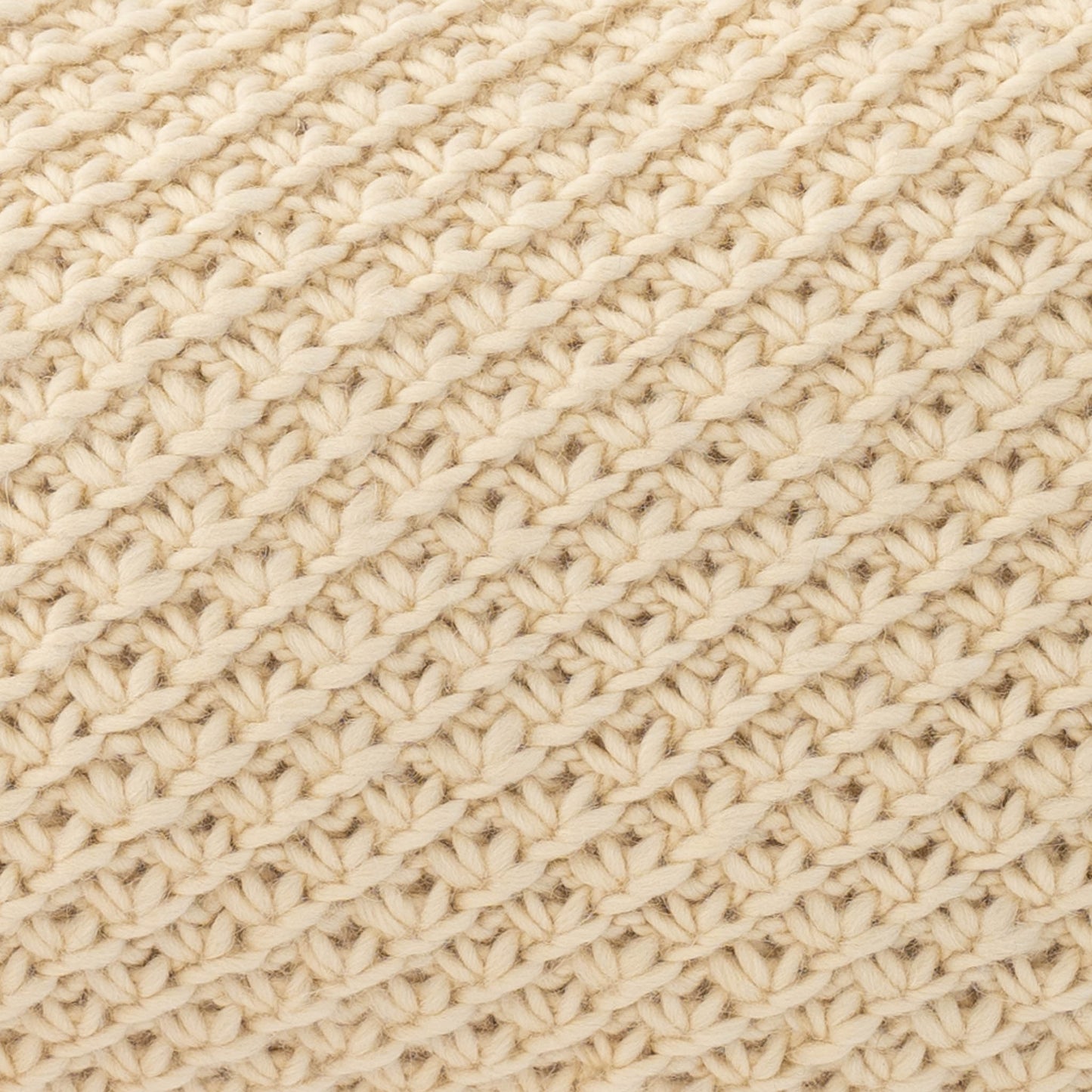 Knitted Wool Throw Pillow Cover | Ivory