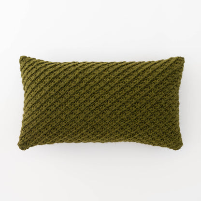 Knitted Wool Throw Pillow Cover | Moss