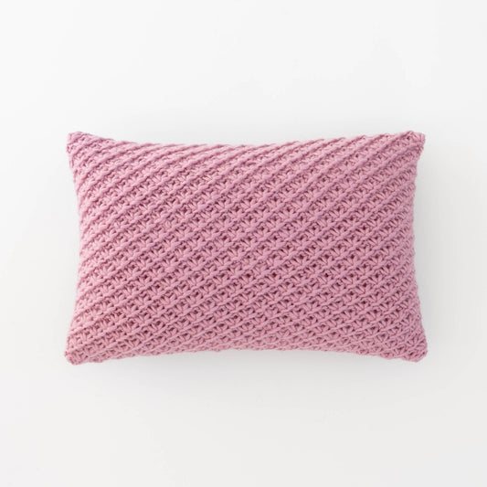 Knitted Wool Throw Pillow Cover | Pink Lilac