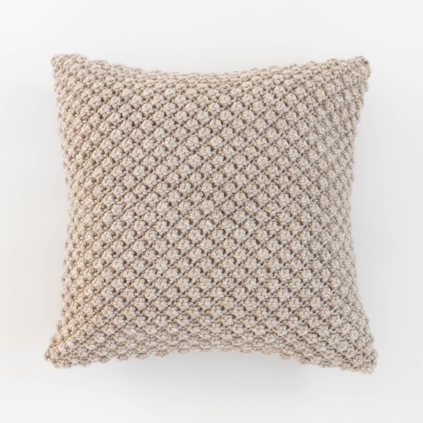 Knitted Wool Throw Pillow Cover | Sand