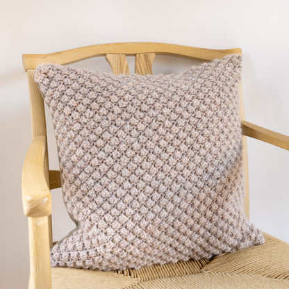 Knitted Wool Throw Pillow Cover | Sand