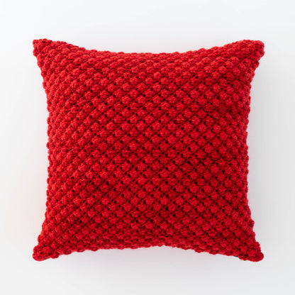 Knitted Wool Throw Pillow Cover | Scarlet