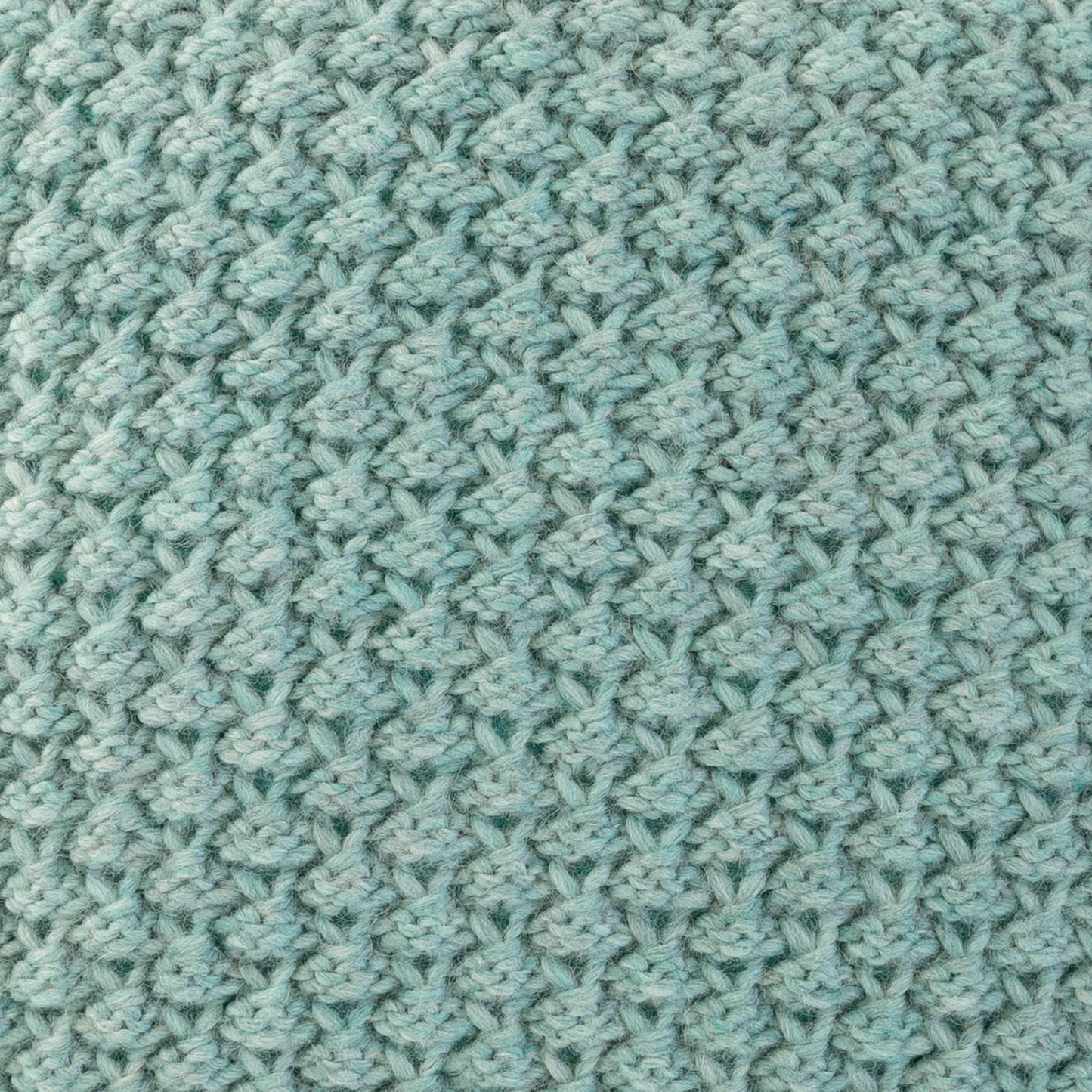 Knitted Wool Throw Pillow Cover | Seafoam