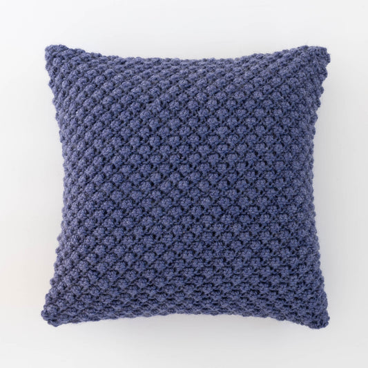 Knitted Wool Throw Pillow Cover | Violet