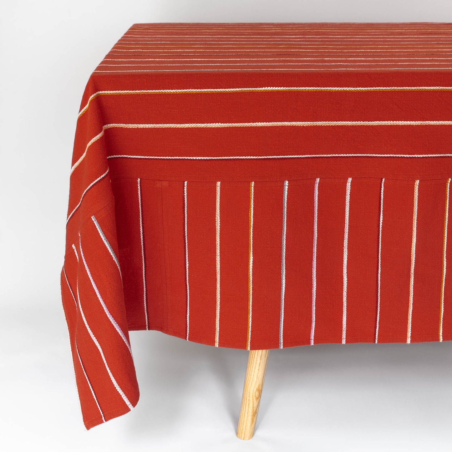 Woven Cotton Stripe Tablecloth